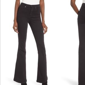Black Topshop Jamie Flare jeans